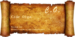 Czár Olga névjegykártya