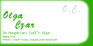 olga czar business card